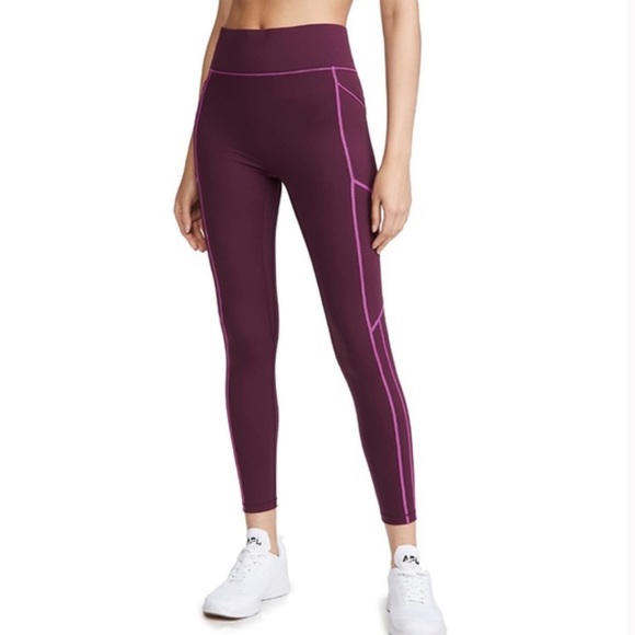 All Access Bandier Center Stage Pocket Leggings + Sports Bra Mulberry SZ M VGUC - Picture 8 of 11